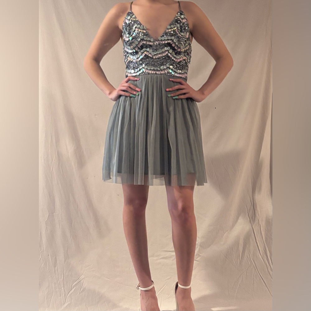 Nordstrom Gray Sequin Dress